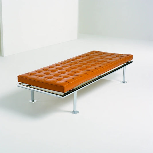 Opbergbank met leren bekleding, kleur bruin